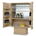 Oak Mirrored Bar Cabinet Cabana