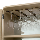 Oak Mirrored Bar Cabinet Cabana