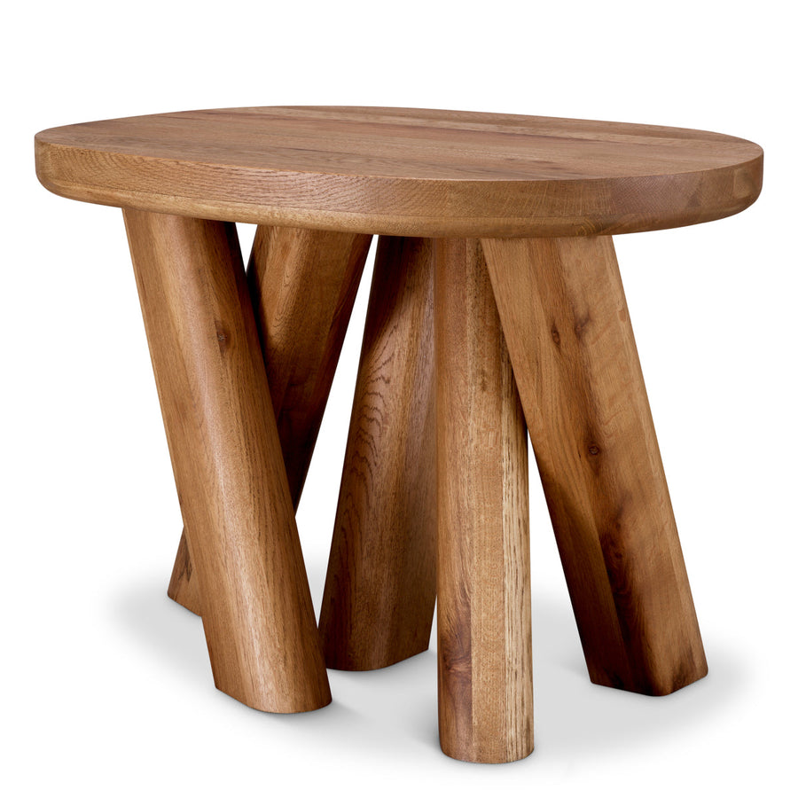 Oval Oak Side Table Bayshore