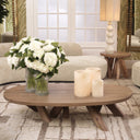Oval Oak Side Table Bayshore