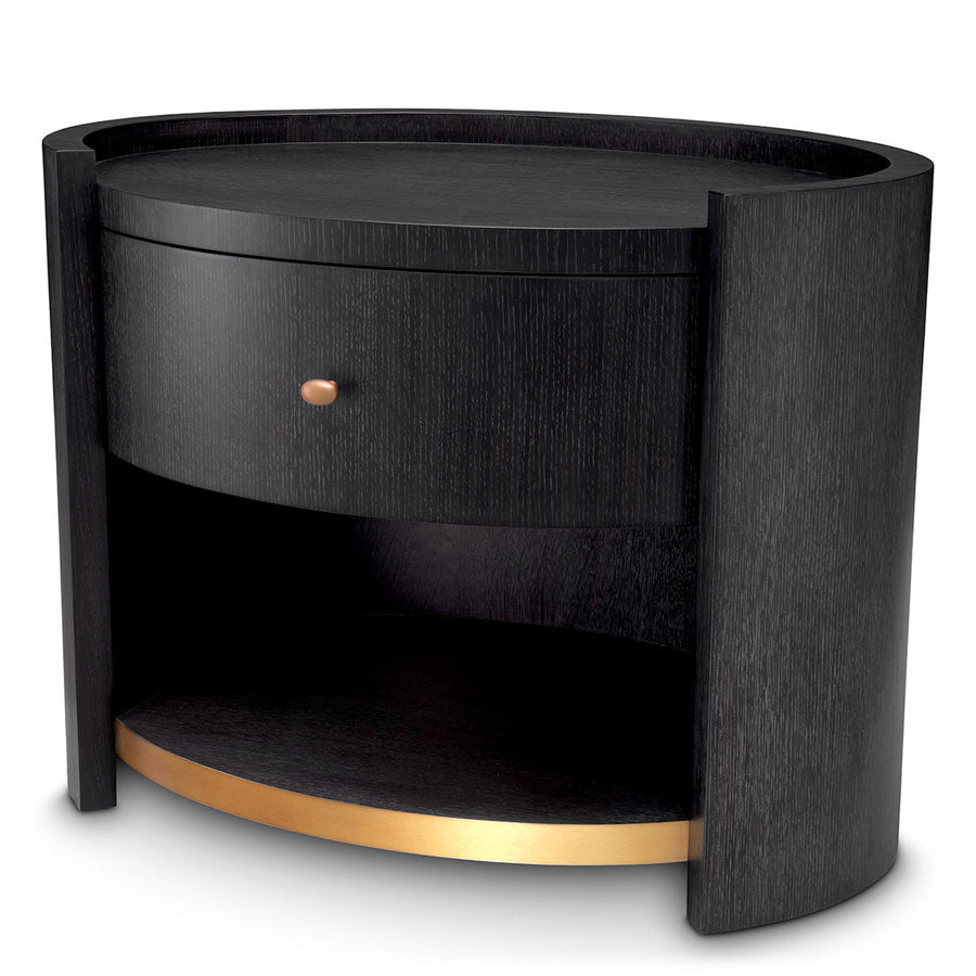 Oval Oak Nightstand Rosemberg