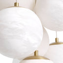 Clustered Alabaster Chandelier Sphinx
