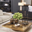 Square Gold Side Table Laporte