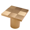 Square Gold Side Table Laporte