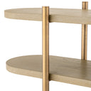 Washed Oak Shelf Cabinet Scario
