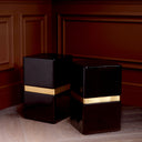Black Glass Side Table Arturo