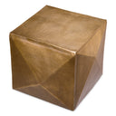 Brass Faceted Side Table Maratea