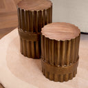 Antique Brass Side Table Padua
