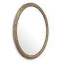 Leaves Patterned Oval Mirror Soave