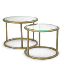 Brass Round Side Tables (2) Addison