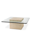 Travertine Pedestal Coffee Table Brindisi