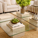 Travertine Pedestal Coffee Table Brindisi