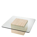 Travertine Pedestal Coffee Table Brindisi