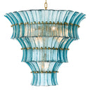Glass Tiered Chandelier Toscano