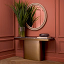 Leather Round Mirror Bastioni