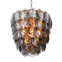 Layered Glass Chandelier Elias