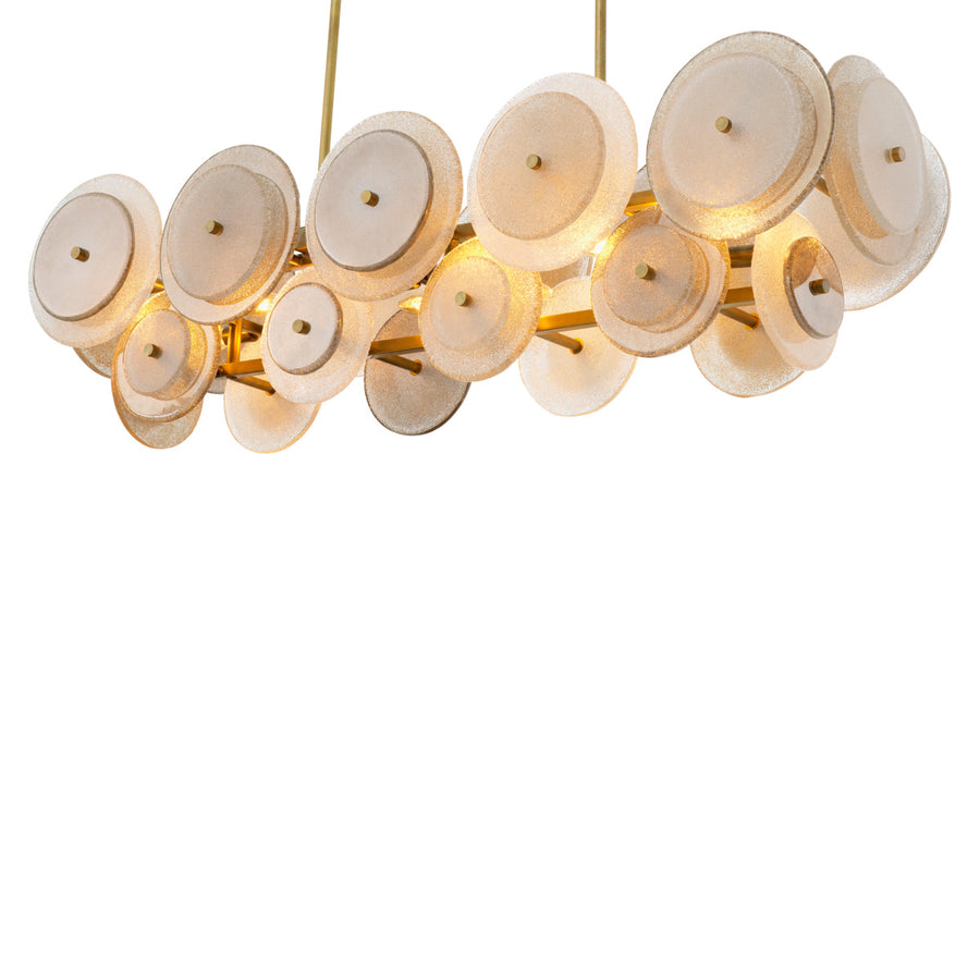 Champagne Disk Chandelier Hyde