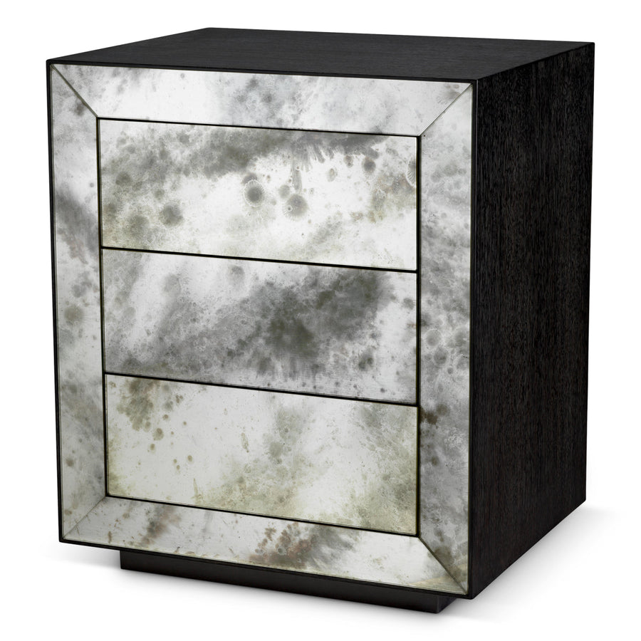Antique Mirror Glass Nightstand Bogart