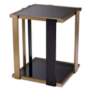 Black Glass Side Table Clio