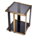 Black Glass Side Table Clio