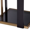 Black Glass Side Table Clio