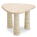 Travertine Triangular Side Table Larino