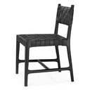 Woven Leather Dining Chair Tiberio