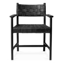 Woven Leather Dining Armchair Tiberio