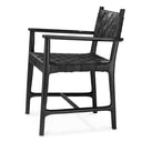 Woven Leather Dining Armchair Tiberio