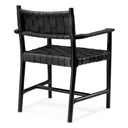 Woven Leather Dining Armchair Tiberio