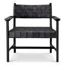 Woven Leather Lounge Chair Tiberio