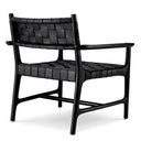 Woven Leather Lounge Chair Tiberio