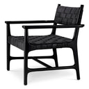 Woven Leather Lounge Chair Tiberio