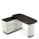 Gray Leather Rotating Desk Numana