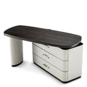 Gray Leather Rotating Desk Numana