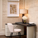 Gray Leather Rotating Desk Numana