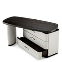 Gray Leather Rotating Desk Numana