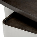 Gray Leather Rotating Desk Numana