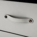 Gray Leather Rotating Desk Numana