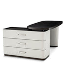 Gray Leather Rotating Desk Numana