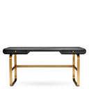 Gray Oak 2-Drawer Desk Nathaniel