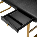 Gray Oak 2-Drawer Desk Nathaniel