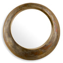Vintage Brass Round Mirror Velino