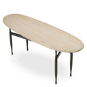 Oval Travertine Console Table Palermo