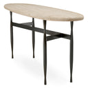 Oval Travertine Console Table Palermo