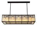 Glass Rectangular Chandelier Bernardi
