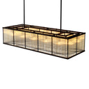 Glass Rectangular Chandelier Bernardi