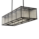 Glass Rectangular Chandelier Bernardi