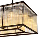 Glass Rectangular Chandelier Bernardi