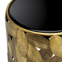 Black Glass Side Table Botanico